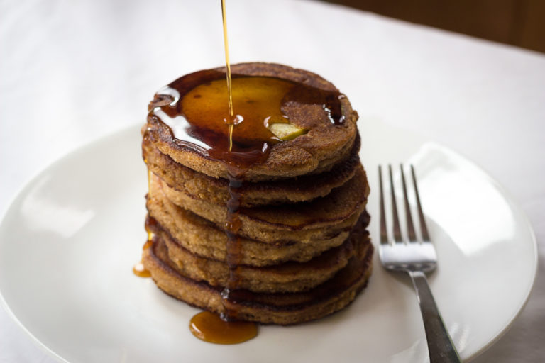 Apple Pie Brown Butter Pancakes {Paleo, Gluten + Nut Free}